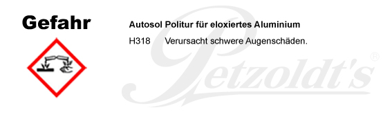 Politur für eloxiertes Aluminium von Autosol CLP/GHS Verordnung